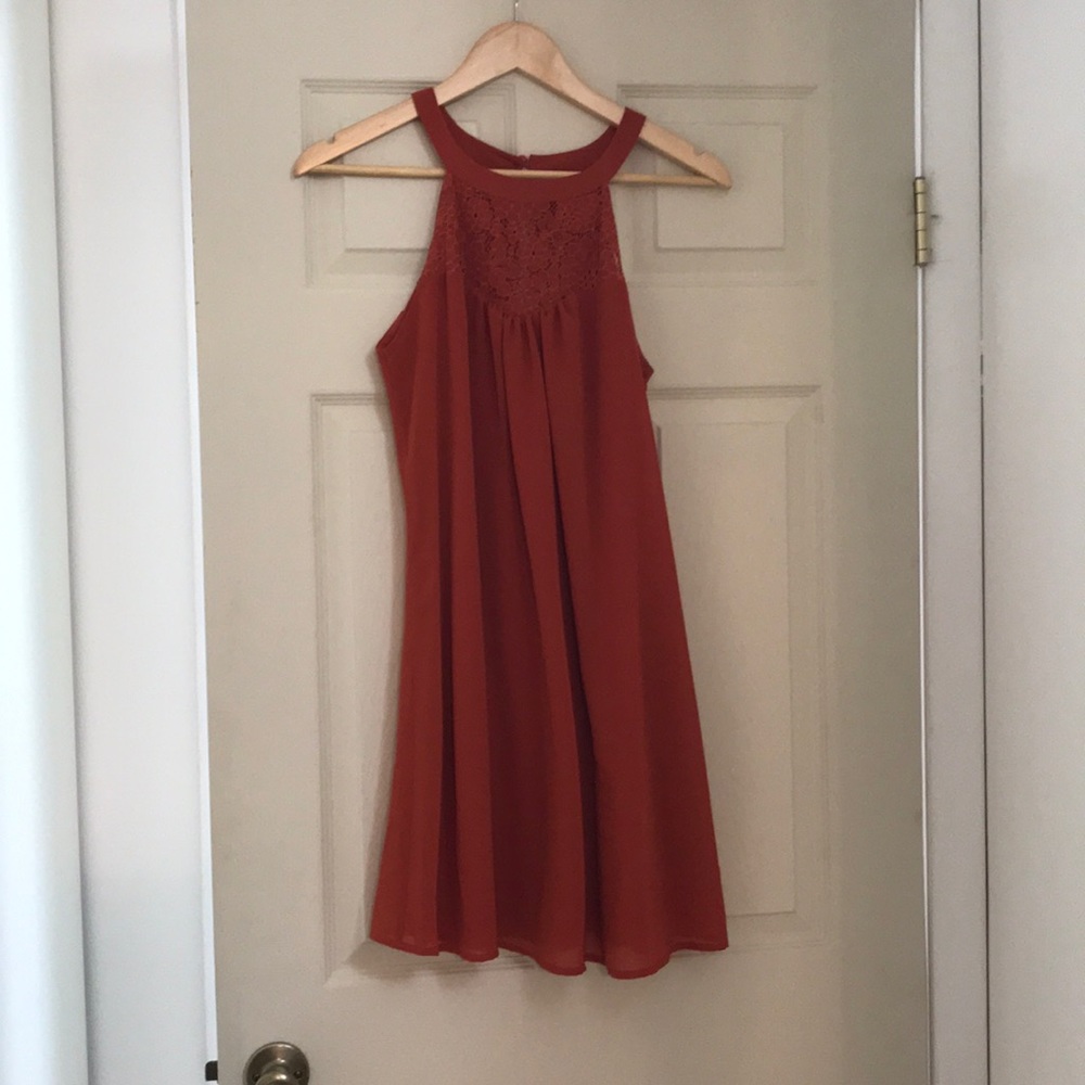 Burnt orange dress